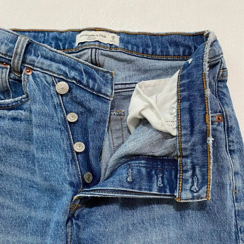 Abercrombie & Fitch 90s High Rise Straight Leg Jeans Size 26